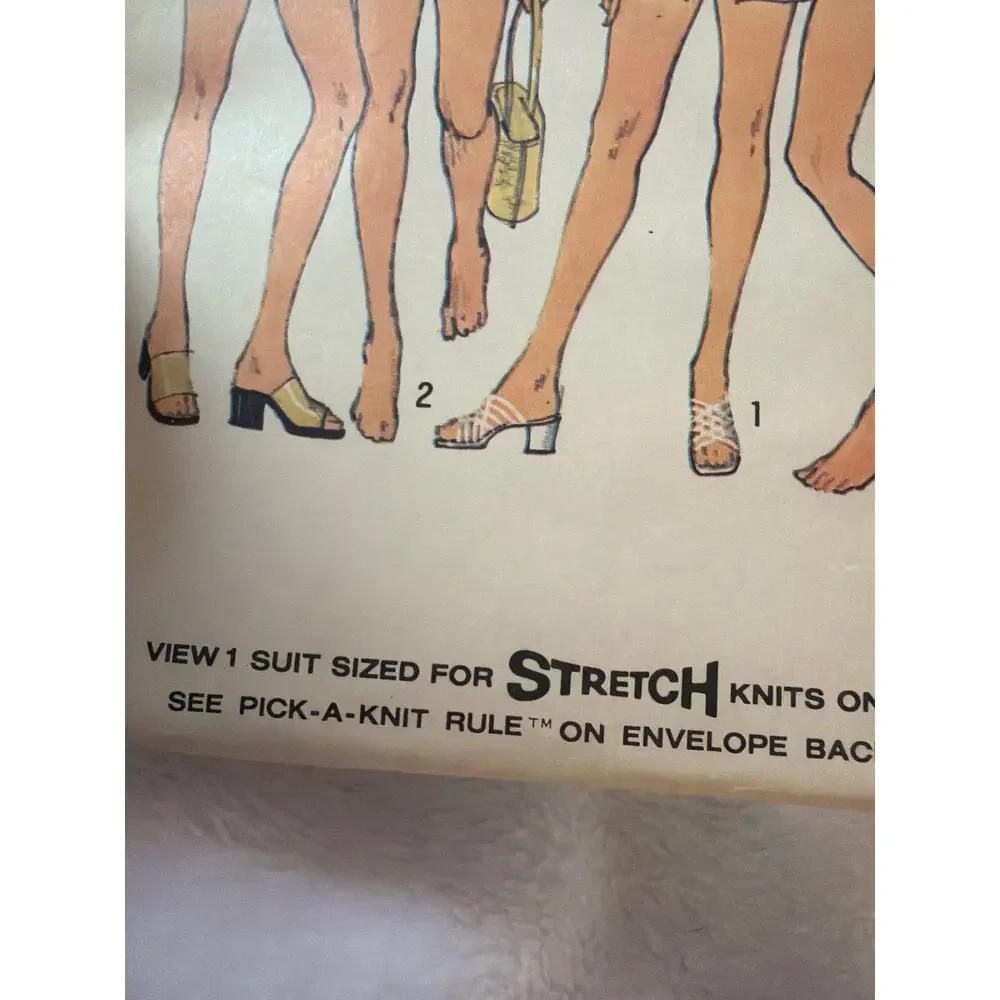 Vintage Simplicity 6356 Misses Swimsuit Bathing Suit Cover Up Pattern Size 12